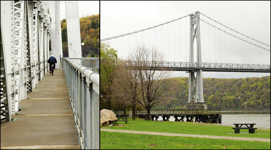 riding on bridge